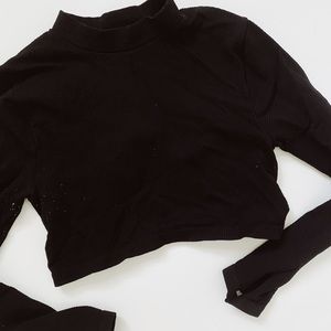 Free People Movement - Ribbed Black Top